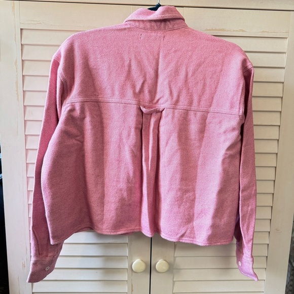 Madewell Women's Flannel Cargo Button-Up Shirt in Nouveau Pink Melange, Size XXS - Picture 5 of 10